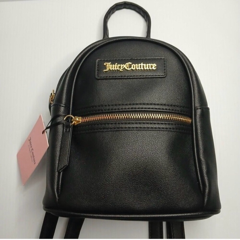 🚫SOLD🚫Juicy Couture Black Mini Backpack with Gold Accents plus Essentials - Picture 2 of 6